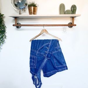 Vintage 90s Plus Size Revolt Denim Shortalls